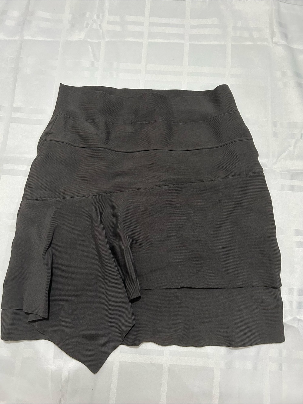 BCBGMaxAzria Dark Green Layered Mini Skirt